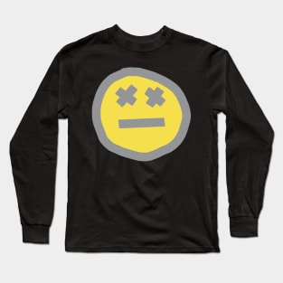 Ultimate Gray Round Face with X Eyes Long Sleeve T-Shirt